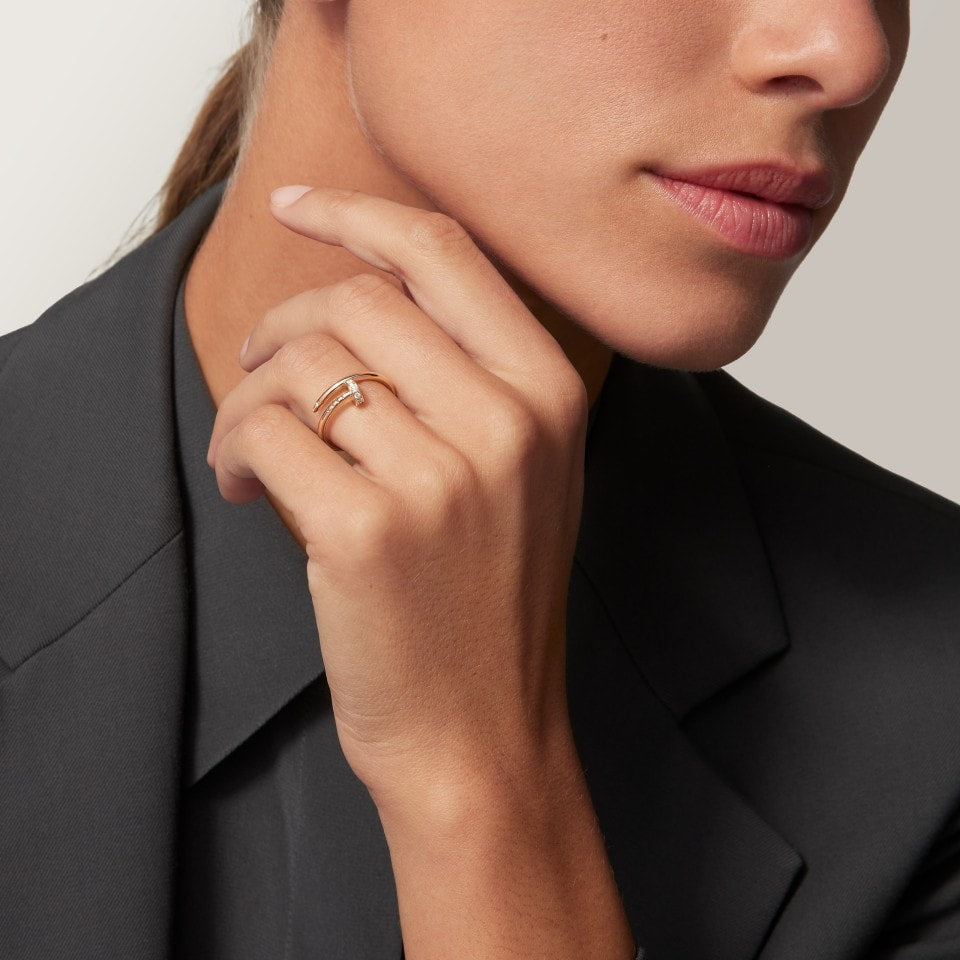 [Renovia Jewelry]JUSTE 1.8MM HALF DIAMOND RING