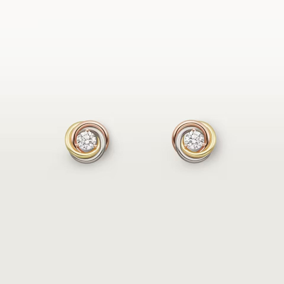 [Renovia Jewelry]TRINITY STUD DIAMOND EARRINGS