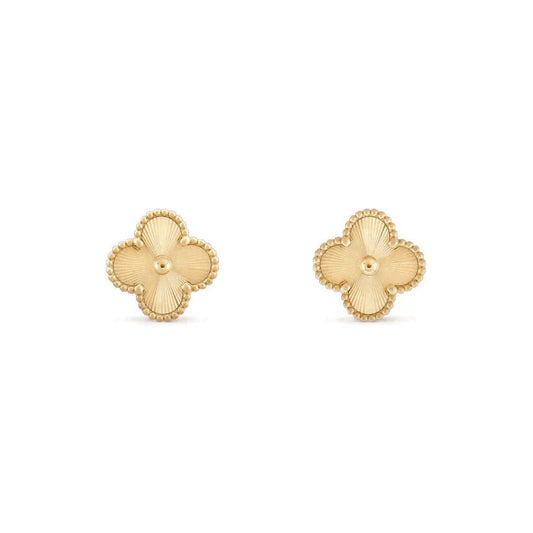 [Renovia Jewelry]CLOVER MEDIUM 1 MOTIFS LASER EARRINGS